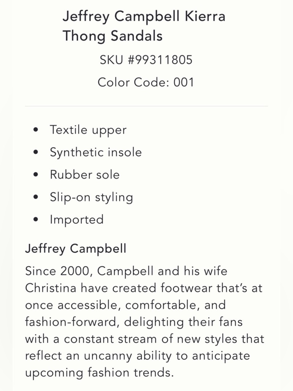 NWT Jeffrey Campbell Black Kierra Thong Sandals - Picture 11 of 11